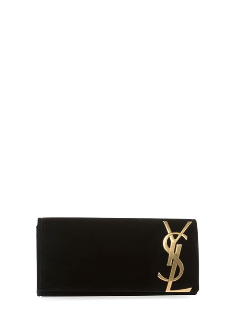 Saint Laurent Monogram Small Flap Velvet Smoking Clutch Bag